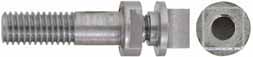 Flash Guard Frizzen Screw & Nut,
for Type C or D, & Jaeger flintlocks,
10-32 thread, square nut, allows use of flint flash guards on bridleless lock